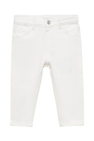Jean skinny déchirures décoratives - Blanc