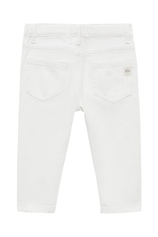Jean skinny déchirures décoratives - Blanc