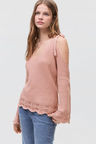 Pull-over cut out - Rose clair