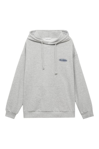 Sweat-shirt coton imprimé - Gris
