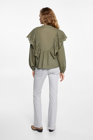 Blouse volants - Kaki