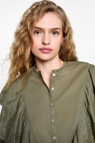 Blouse volants - Kaki