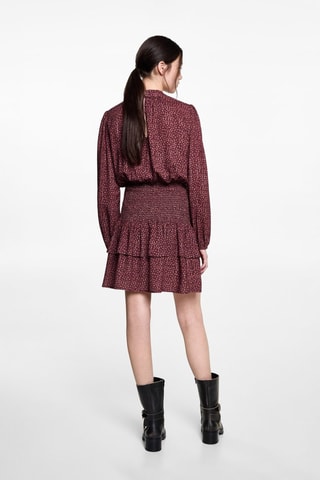 Robe imprimée Lurex - Rouge