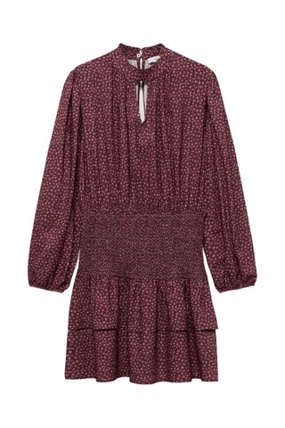 Robe imprimée Lurex - Rouge