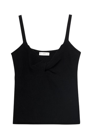 Top maille bretelles - Noir