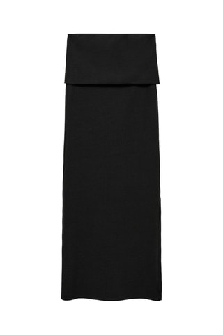 Jupe longue maille - Noir