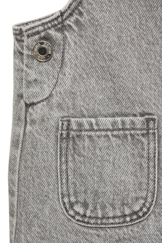 Robe chasuble courte en jean - Gris