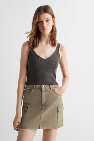 Top à bretelles - Gris