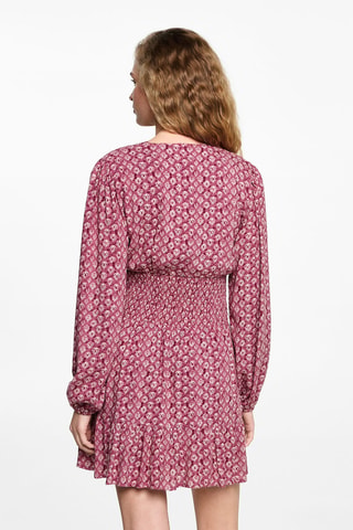 Robe courte imprimée - Bordeaux