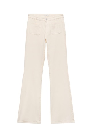 Jean flare poches - Blanc