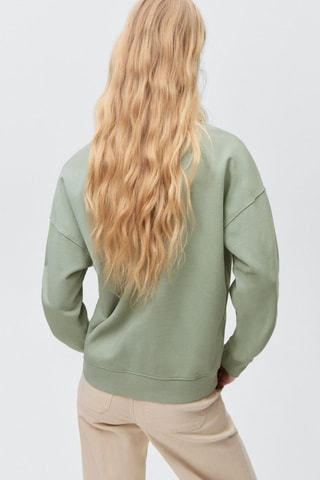 Sweater message imprimé - Vert clair
