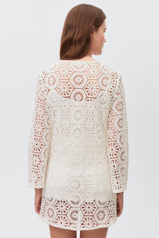 Robe crochet transparente - Blanc