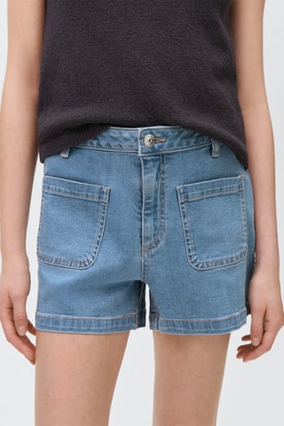 Short en jean poches - Bleu clair