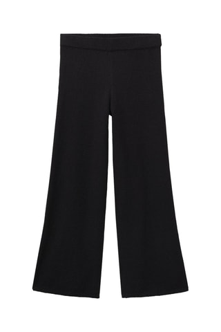 Pantalon wideleg maille fine - Noir