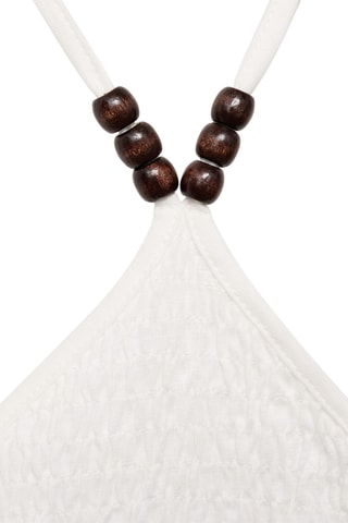 Top détail perles - Blanc