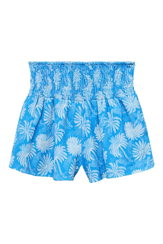 Short à fleurs - Bleu