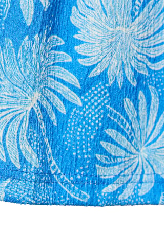 Short à fleurs - Bleu