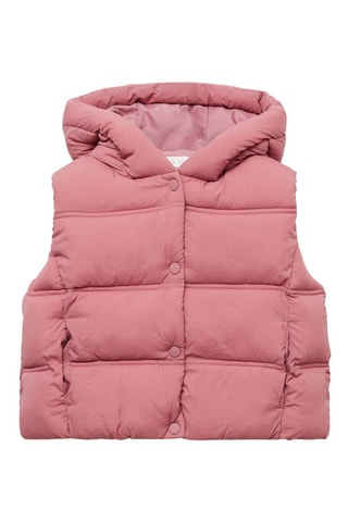 Gilet matelassé à capuche - Rose