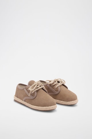 Chaussures lacées cuir - Beige