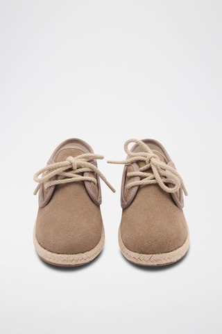 Chaussures lacées cuir - Beige