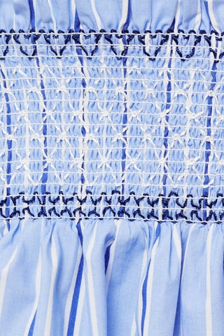Jupe courte froncée - Bleu