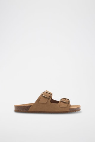 Sandales cuir boucles - Marron