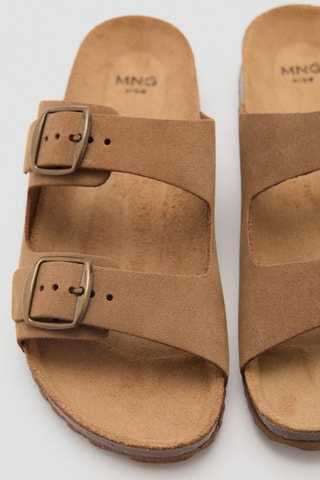 Sandales cuir boucles - Marron