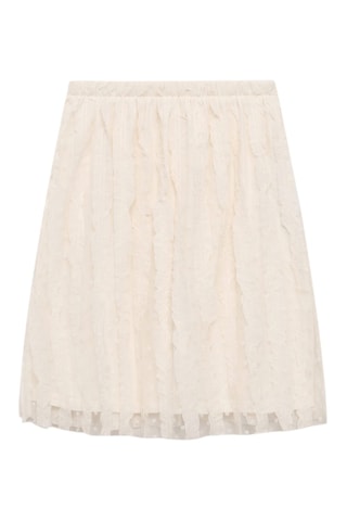 Jupe tulle à empiècements contrastants - Beige