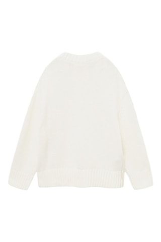 Pull-over maille manches longues - Blanc