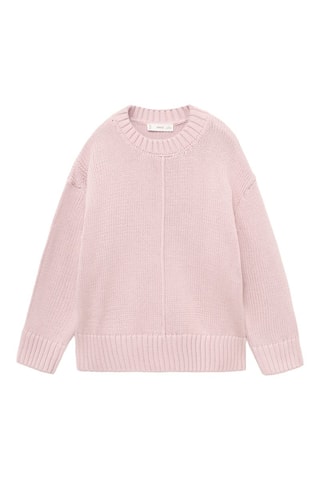Pull-over maille manches longues - Rose clair