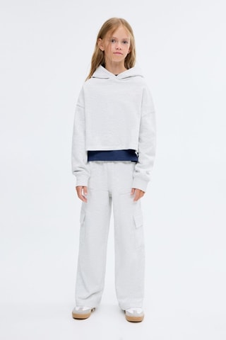 Sweat-shirt imprimé capuche - Gris