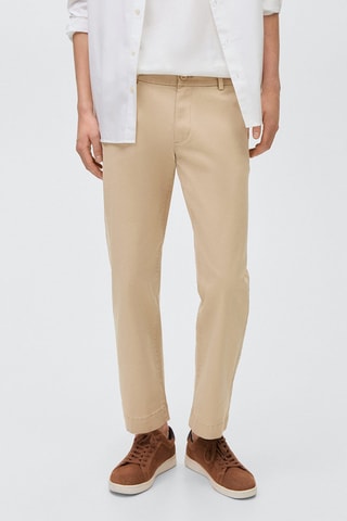 Pantalon chino straight-fit - Beige