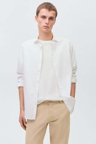 Pantalon chino straight-fit - Beige