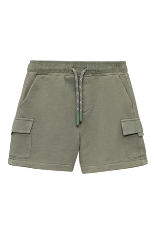 Bermuda coton cargo - Vert