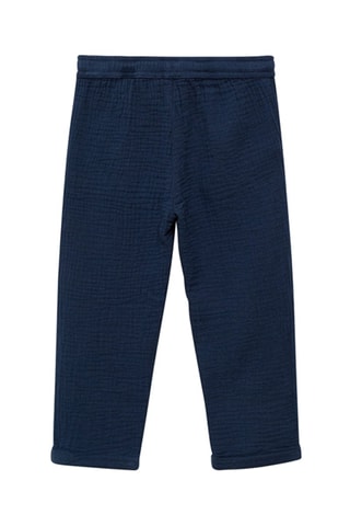 Pantalon droit coton - Bleu