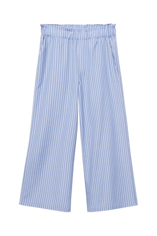 Pantalon coton à rayures - Bleu