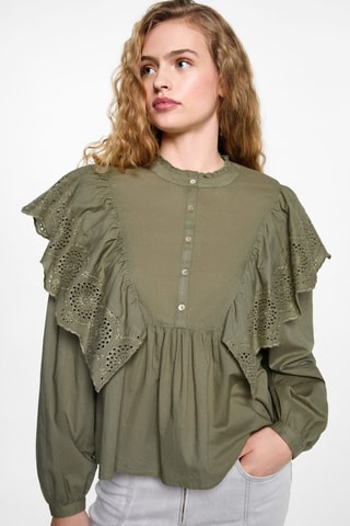 Blouse volants - Vert