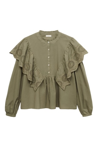 Blouse volants - Vert