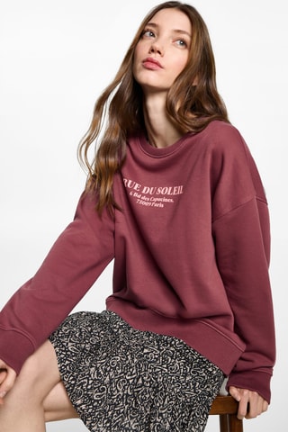 Sweat-shirt message - Rouge