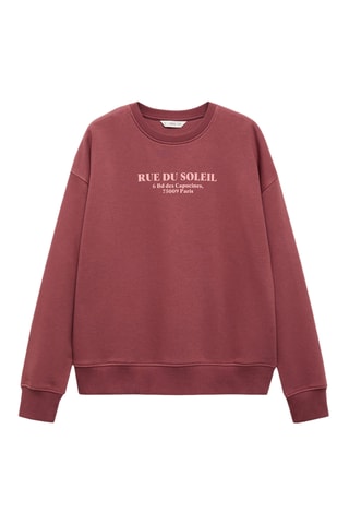 Sweat-shirt message - Rouge