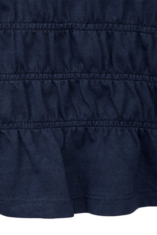 T-shirt taille froncée - Bleu
