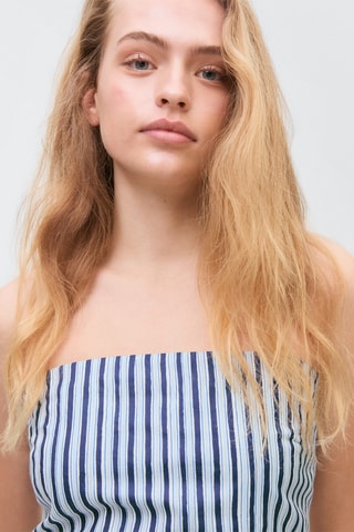 Top foulard pointe - Bleu marine
