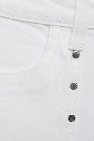 Short en jean à clous - Blanc