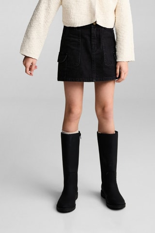 Minijupe en jean - Noir