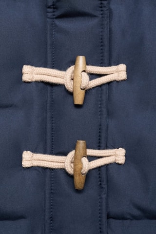Anorak matelassé capuche - Bleu
