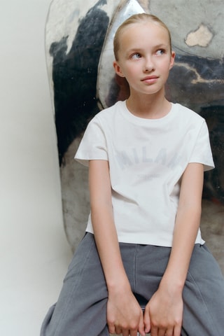 T-shirt manches courtes brodé - Bleu clair