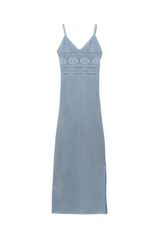 Robe longue crochet - Bleu clair