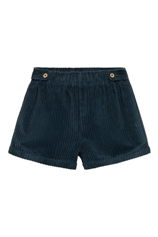 Short velours milleraies boutons - Gris
