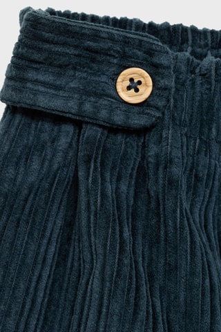 Short velours milleraies boutons - Gris