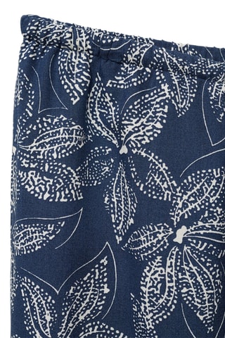 Pantalon en imprimé à fleurs - Bleu marine